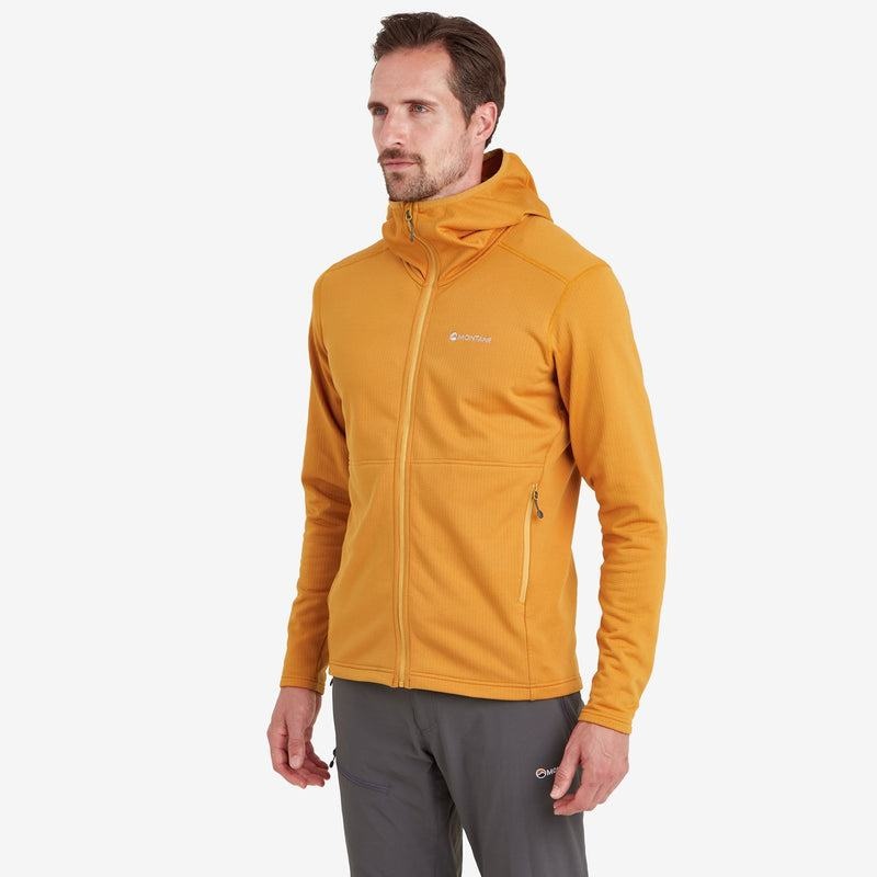 Orange Montane Protium Hooded Men's Fleece Jackets | LBJ1435TG