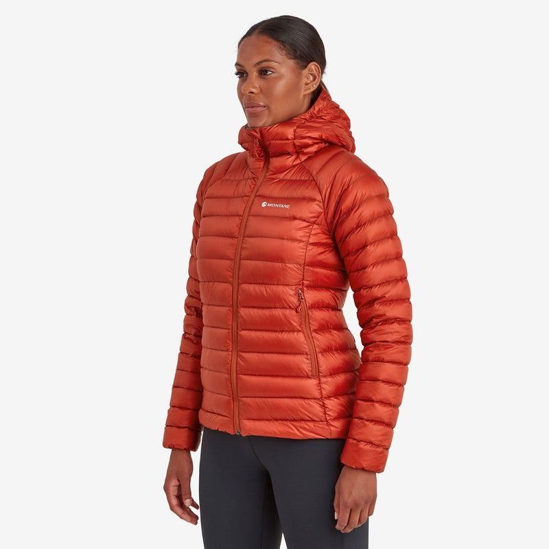 Orange Red Montane Anti-Freeze Hooded Women's Down Jackets | PLD59TE