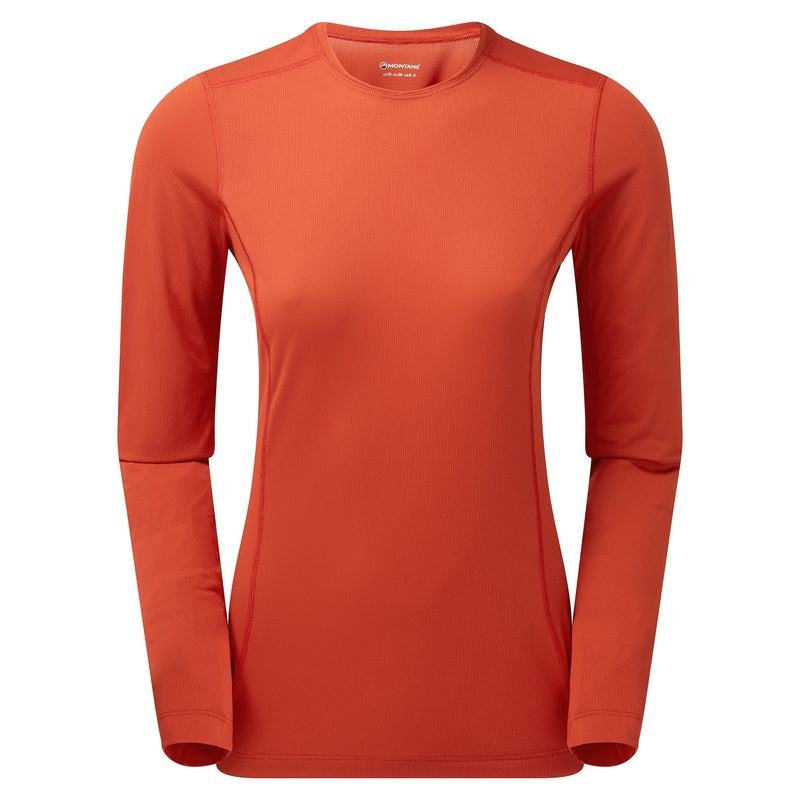 Orange Red Montane Dart Lite Long Sleeve Women\'s T Shirts | DKP1191QZ