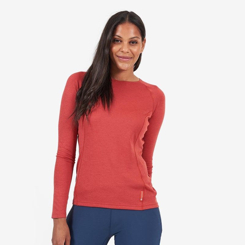 Orange Red Montane Dart Long Sleeve Women's T Shirts | GCM3518WX