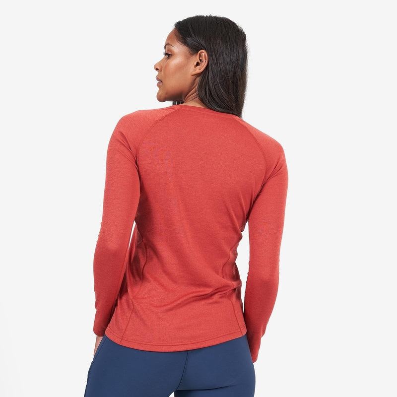 Orange Red Montane Dart Long Sleeve Women's T Shirts | GCM3518WX