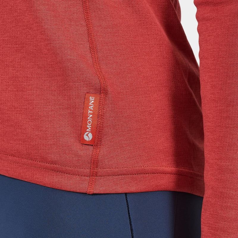 Orange Red Montane Dart Zip Neck Women's T Shirts | RGH6290ZV