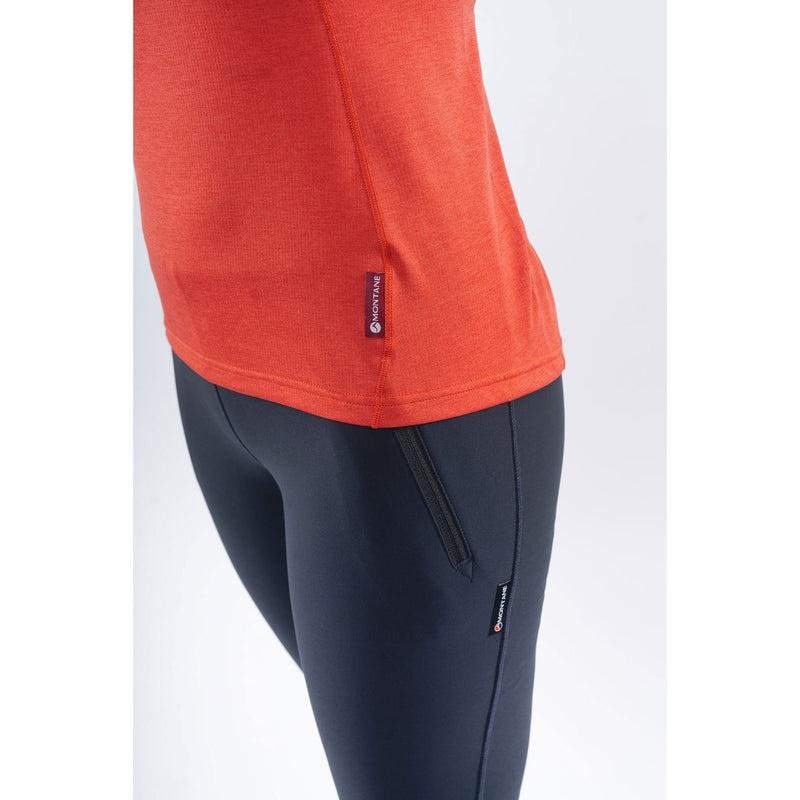 Orange Red Montane Dart Zip Women's T Shirts | DBD6832TH