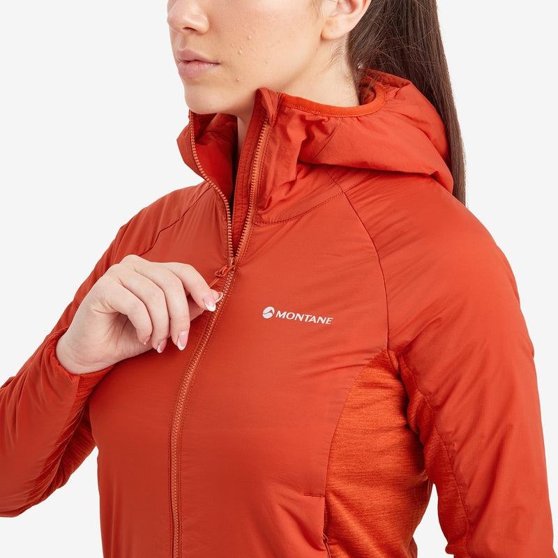 Orange Red Montane Fireball Lite Hooded Women's Insulated Jackets | ZAW369XW