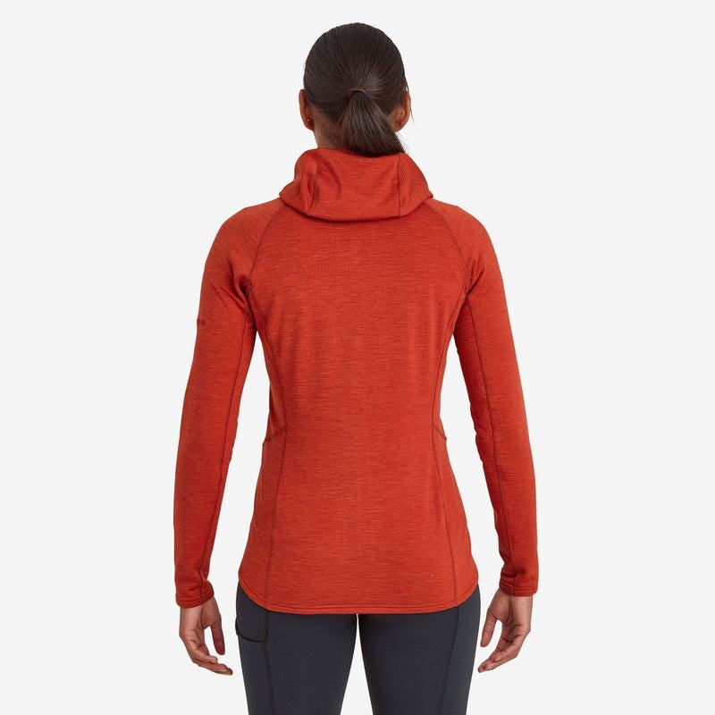 Orange Red Montane Protium Hooded Women's Fleece Jackets | ZCH7140UC