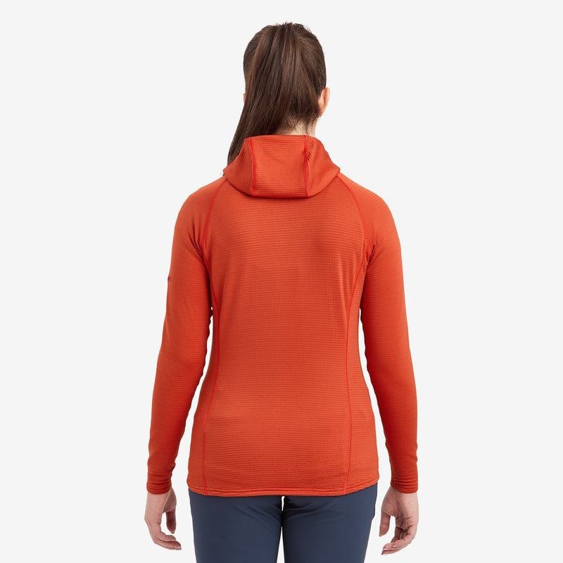 Orange Red Montane Protium Lite Hooded Pull On Women's Fleece | PPB9591ZZ