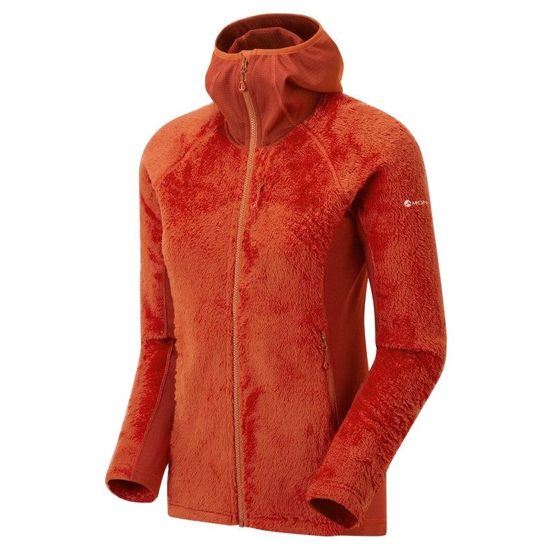 Orange Red Montane Protium XPD Hooded Women's Fleece Jackets | DDX5690PB