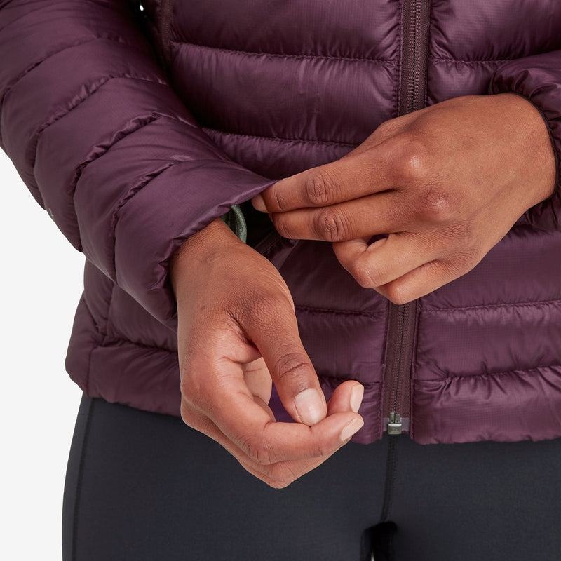 Purple Montane Anti-Freeze Hooded Women's Down Jackets | MHB3216VW