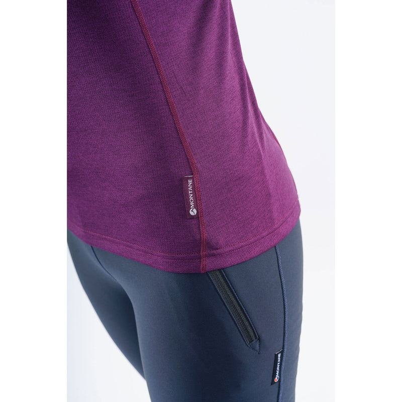 Purple Montane Dart Zip Women's T Shirts | BBZ4648VO