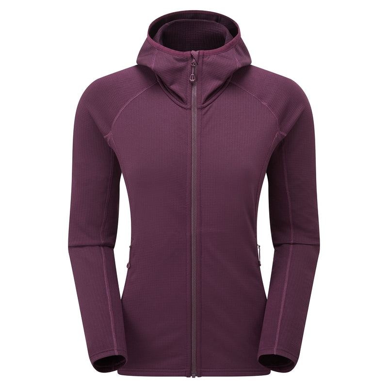 Purple Montane Protium Hooded Women\'s Fleece Jackets | EZK4460IU