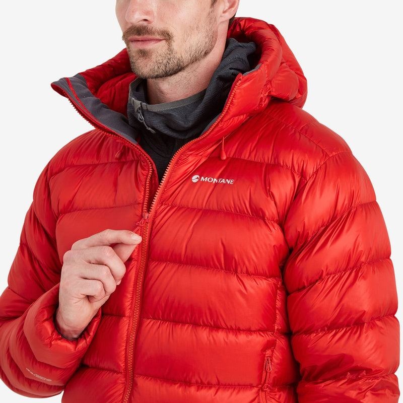 Red Montane Anti-Freeze XT Hooded Men's Down Jackets | VEC7113OZ