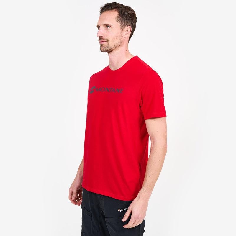 Red Montane Lightweight Mono Men's T Shirts | QJB6340HQ