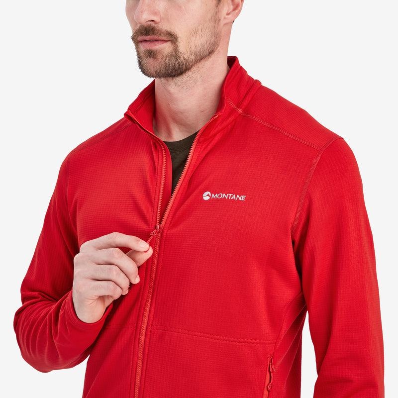 Red Montane Protium Men's Fleece Jackets | ITO9125FD