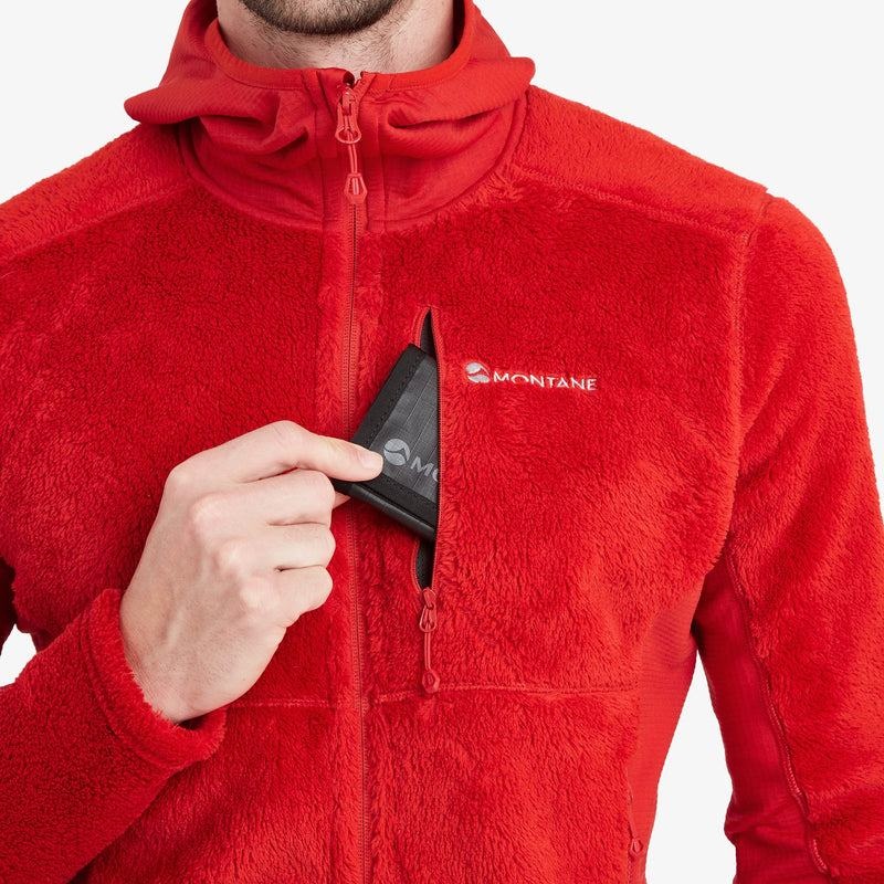 Red Montane Protium XPD Hooded Men's Fleece Jackets | HXF2050MY