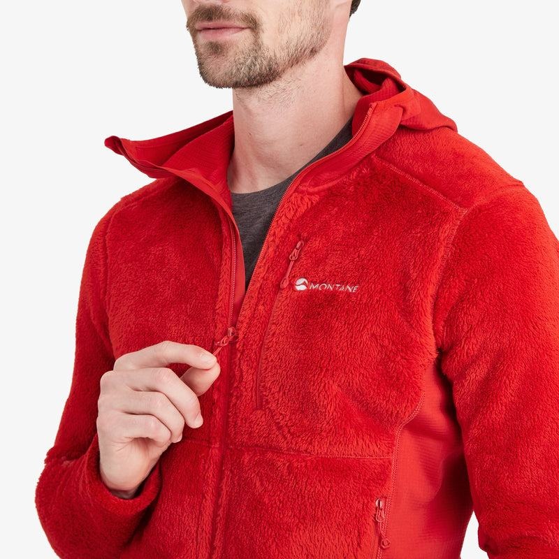 Red Montane Protium XPD Hooded Men's Fleece Jackets | HXF2050MY