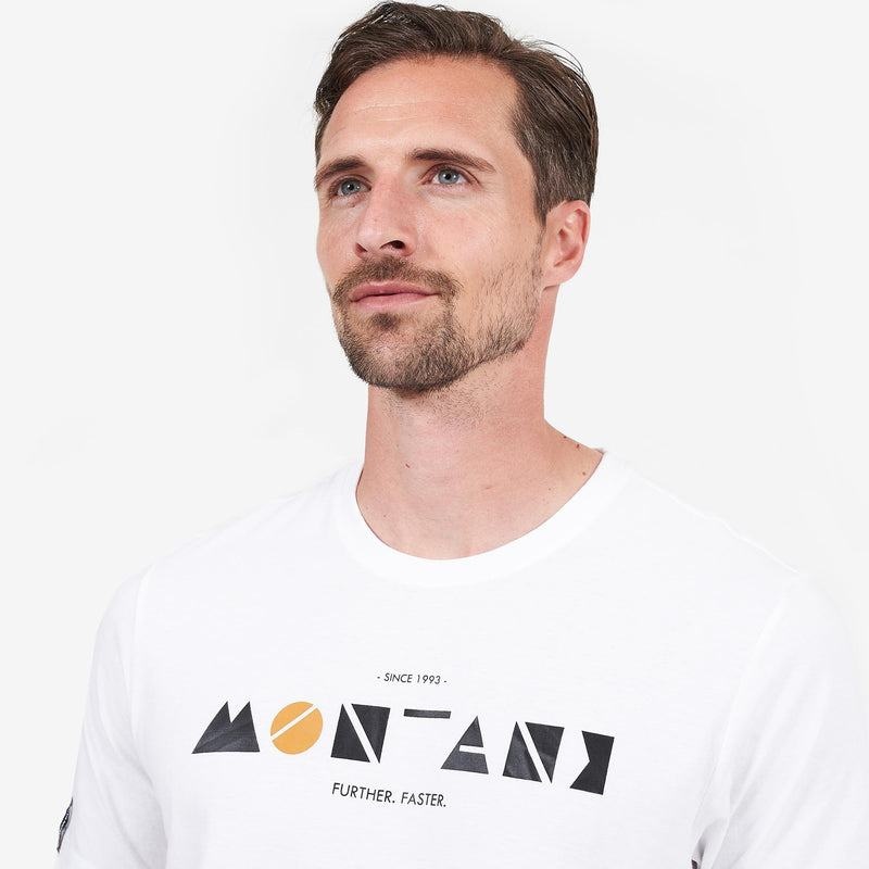 White Montane Geometry Men's T Shirts | GCM6478PV